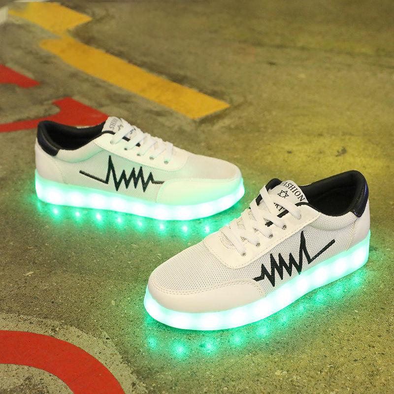 

Розмір 35-44 Взуття з підсвічуванням USB Charge Світяться кросівки з підсвічуванням Кросівки для чоловіків Жіночі Красовки з підсвічуванням Світиться підошва 44