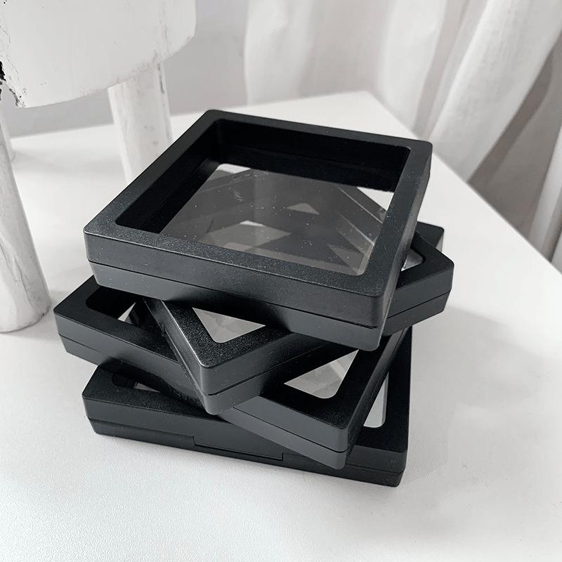 3/4/10 Stück Schmuckaufbewahrungsbox für Ringe, Ohrringe und Halsketten, 3D Schwebende Displaybox mit transparenter Abdeckung