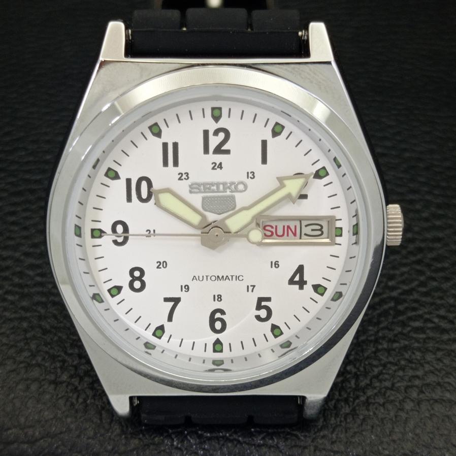 REFURBISHED JAPAN SEIKO 5 AUTOMATIC 6309A MENS WHITE DIAL WATCH a427300-2 QRL-a427300