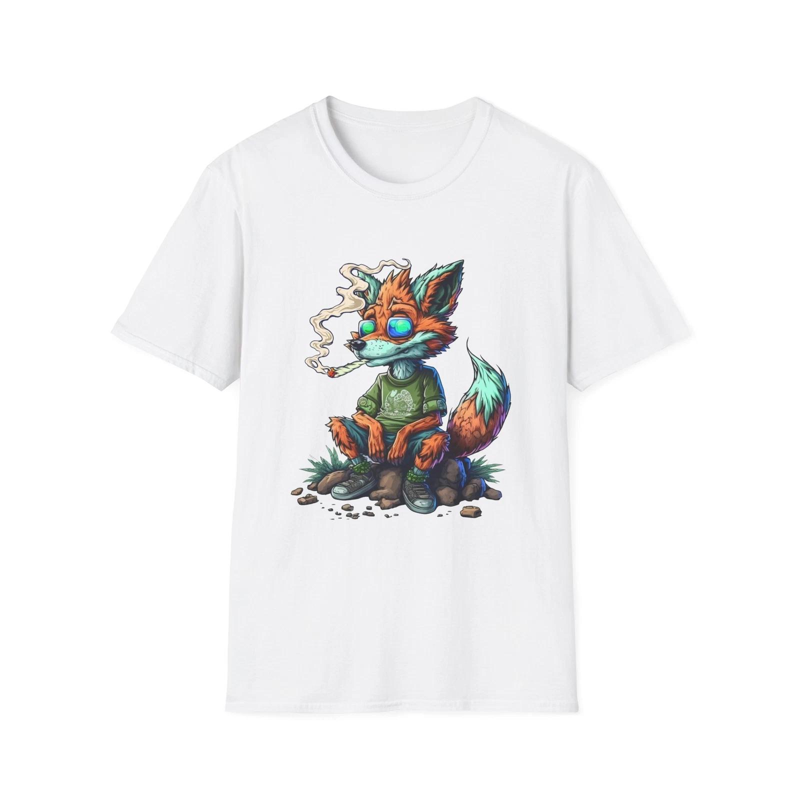 Relaxed Vibe Fox Graphic Tee, Cute Animal T-Shirt, Gift for Animal Lovers, Cozy S