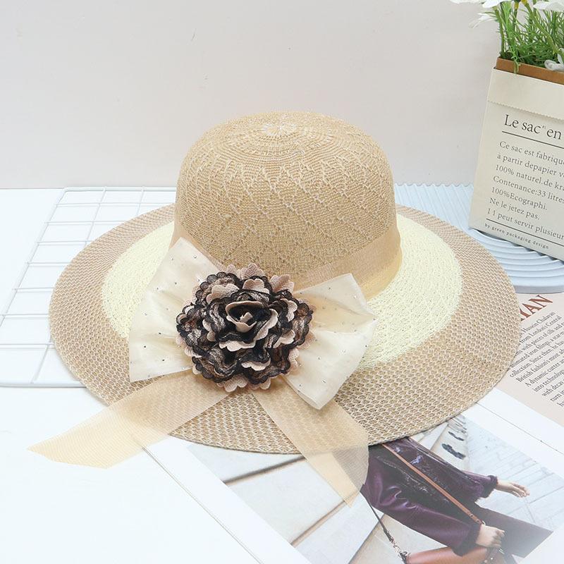 New Straw Hat Women's Outdoor Sunshade Sunscreen Hat Big Brim Trendy Vacation Beach Hat Breathable Cool Hat