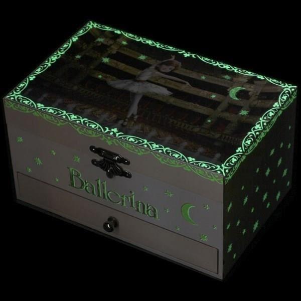 Coffret à Bijoux Musical - Ballerina - Forme Rectangulaire