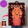 Dachshund In Vogue Personalized D Textured Metal Poster Wall Art Vintage Tin Signs for Home Decor Luxury Decoration Home House