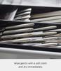 Yamazaki 3D Slanted Cutlery Case, Black, Approx. W35 X D12 X H5.5cm, Tower Series, Easy Access, Slanted Dividers, 5414
