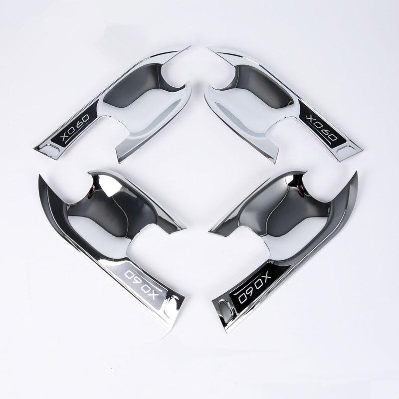 Für XC60 2018 4x Außen Chrom Auto Seitentürgriff Bowl Trim Aufkleber Dekoration