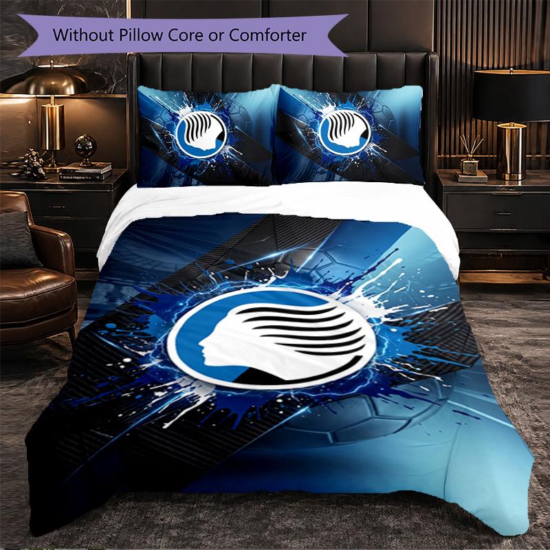 Biancheria da Letto a Tema Atalanta FC Set 3 Pezzi Copripiumino Biancheria da Letto Decorativa Per Camera Teen Decorazione Casa