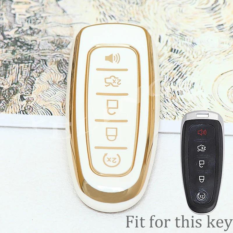 Shell Fob Remote Key Car Key Case For Ford Edge Explorer Escape Focus Taurus Flex Lincoln Mks Mkt Mkx Mkz Navigator 5 Buttons