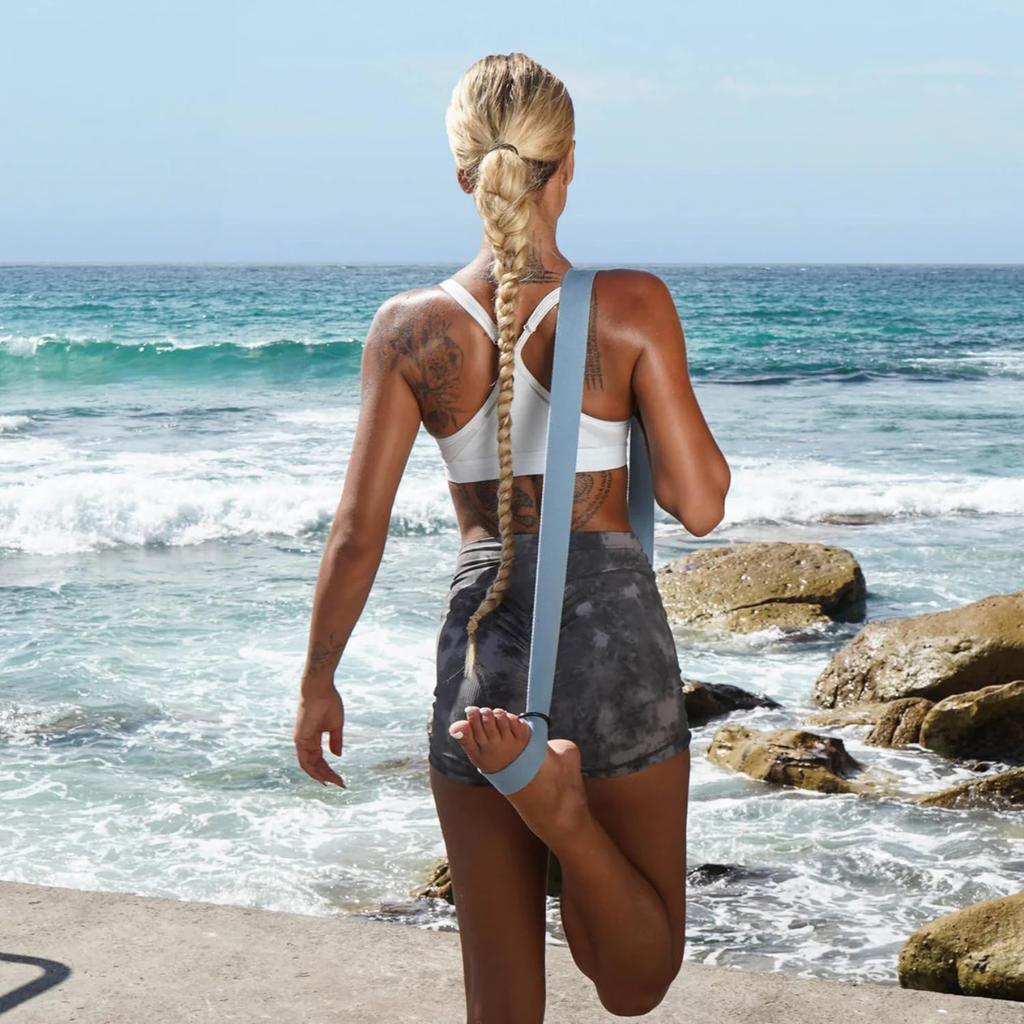 [TRNR] Trainer Yoga Strap, Strap Strap, Cotton Yoga Belt for Pilates and Fitness / Black