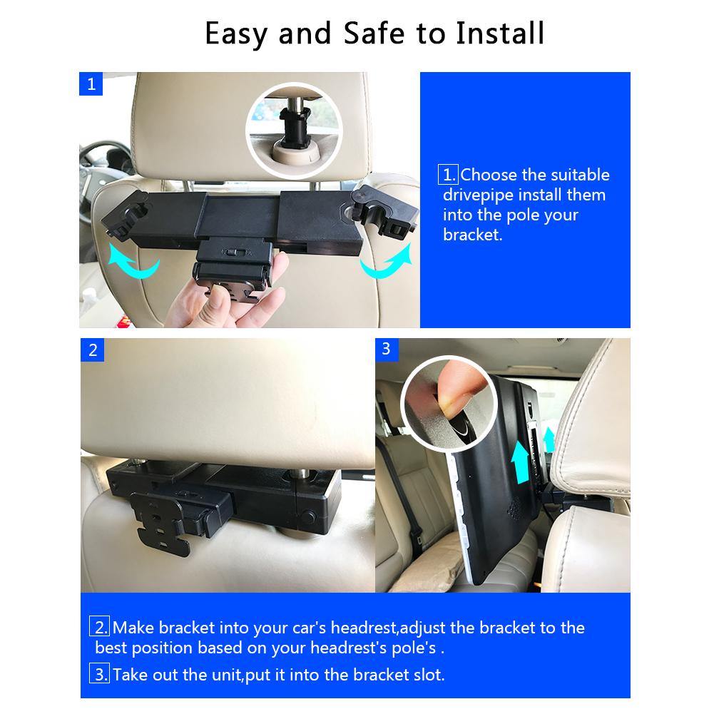 "2Pcs EinCar 10.1 Inch Large Screen Headrests DVD Player Monitor Car