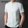 KAISER Men's Linen Chinese Style Short-Sleeve T-Shirt