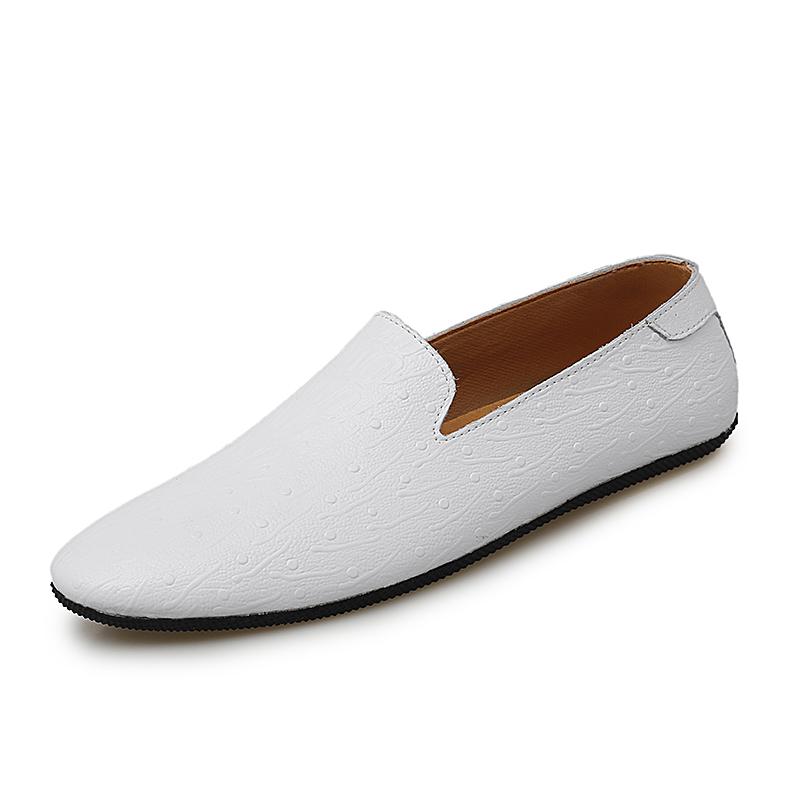 Fashion 2024 Genuine Leather Mens Loafers Fashion Handmade Moccasins Soft Lightweight Slip On Men's Boat Shoe Comfy Italian Shoes Casual