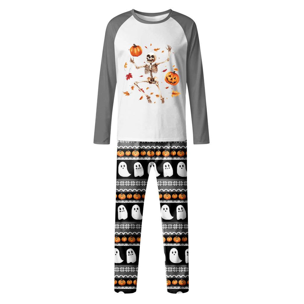 Halloween Tag Drucke Familie Passend Langarm Tops+Hosen Set Familie Passende Sets