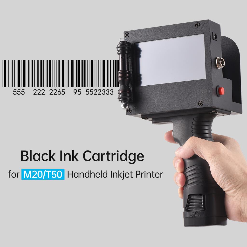 308S Ink Cartridge Replacement Quick Drying 45ml for M20 T50 Handheld Inkjet Printer(Black)