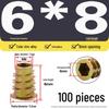 Zinc Alloy Hex Self-Tapping Nut with Washer for Furniture, Internal/External Thread, Medium Wood, Sizes M4-M8.