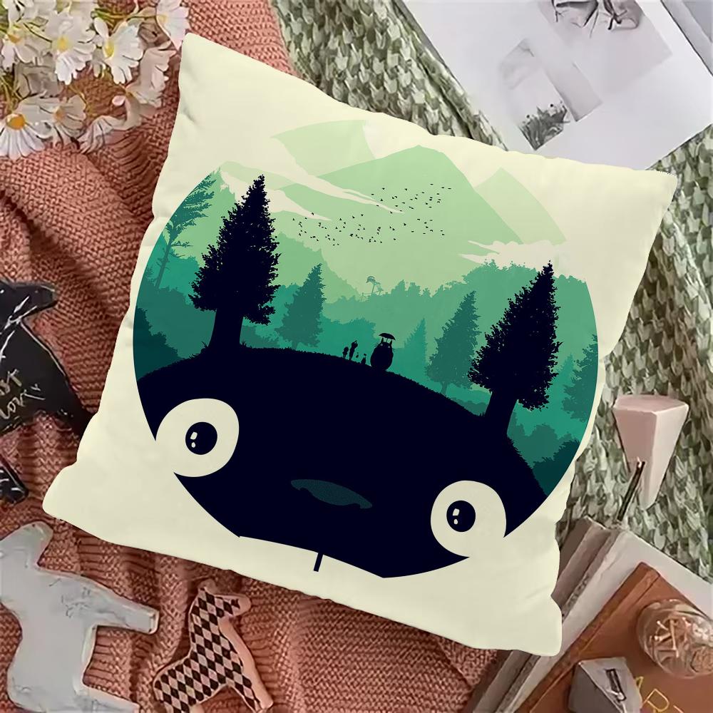 T-TOTOROS Cute  Pillow Case Pillowcase Home Sofa Cushions Car Cushions Pillowcover Office Pillowshell Pillow
