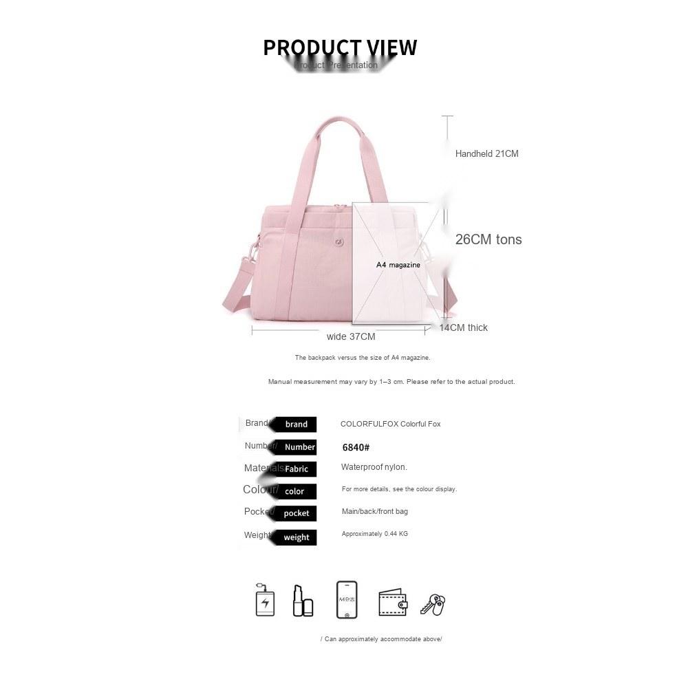 Women Nylon Handbag with Shoulder Crossbody and Hand Carry