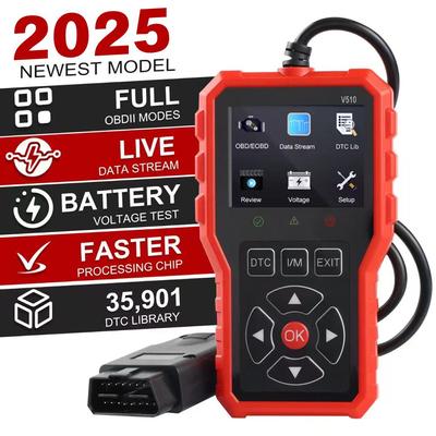 2025 ELM327 OBD2 Car Diagnostic Tool: Engine Fault Reader & Battery Voltage Monitor