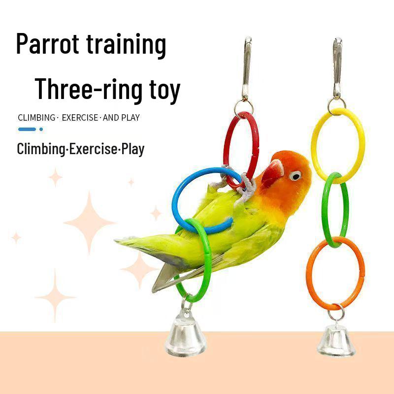 Parrot Entertainment Toy: Hanging Ring, Climbing, Chewable - Ideal for Relieving Boredom, with Free Shipping for New Customers