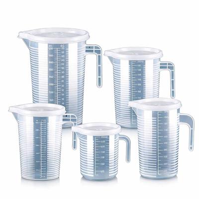 Food-Grade Plastic Measuring Cup, Large-Capacity Cylinder with Scale, Milliliters & Cups for Baking, Cooking, Meal Prep & Kitchen