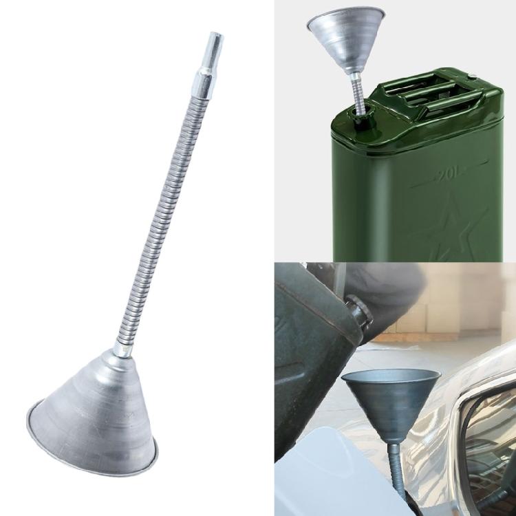 Multiple Angles Metal Funnel with Flexible Spouts & Metal Filter Vehicle Maintenance Funnel for Clean Fuels 
