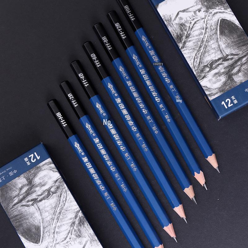 Beginner Sketching Pencil Set – 2B, 4B, 6B, 8B, 12B, HB 4B - Pack of 12