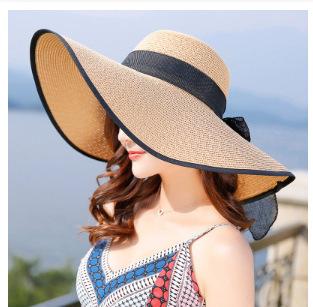 

Big summer travel versatile hat Korean version straw hat beach sunshade seaside sun protection sun hat children summer big edge