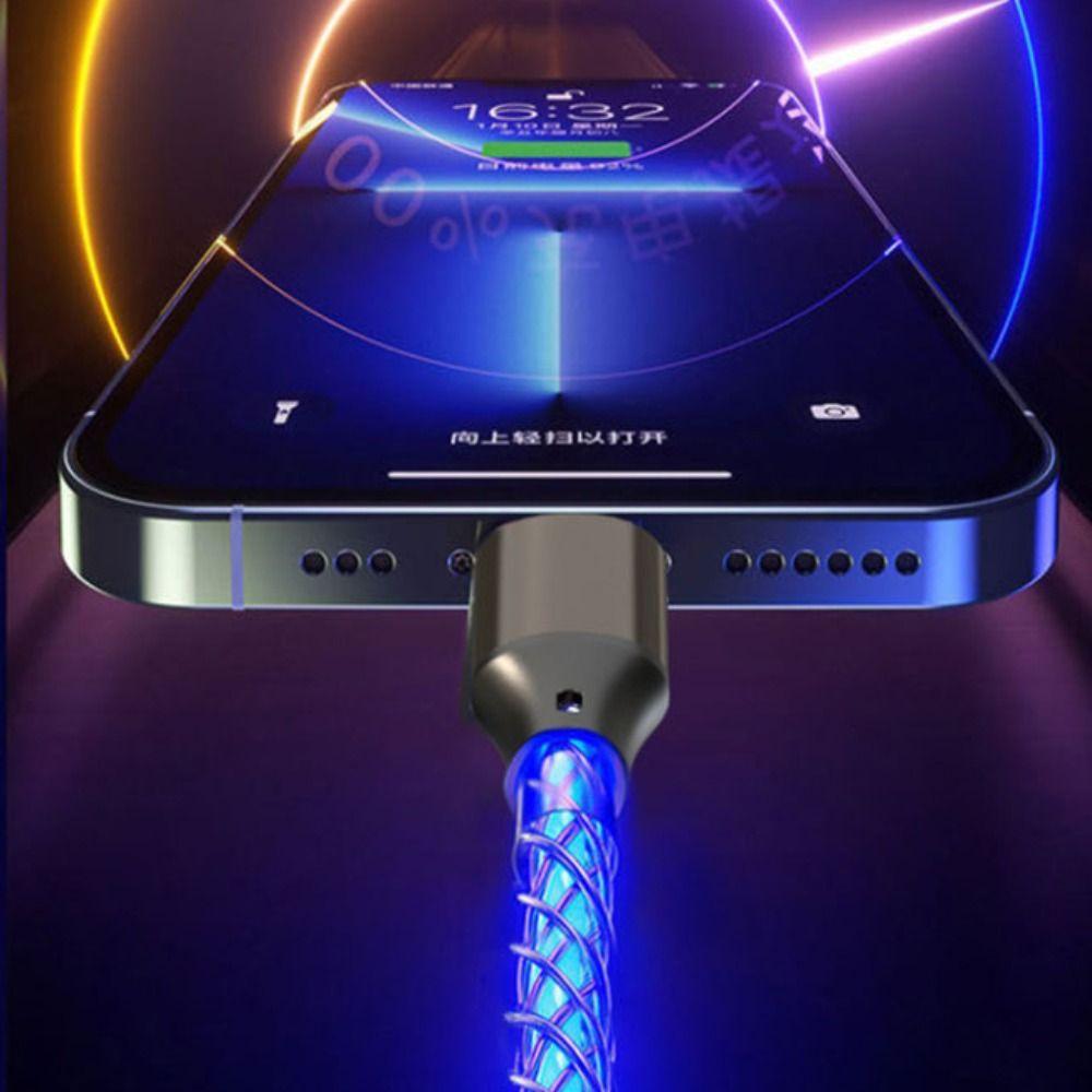 6A 66W Fast Charging Cable Type C Mobile Phone Data Cord RGB Lights Charge Cable  Phone Charging
