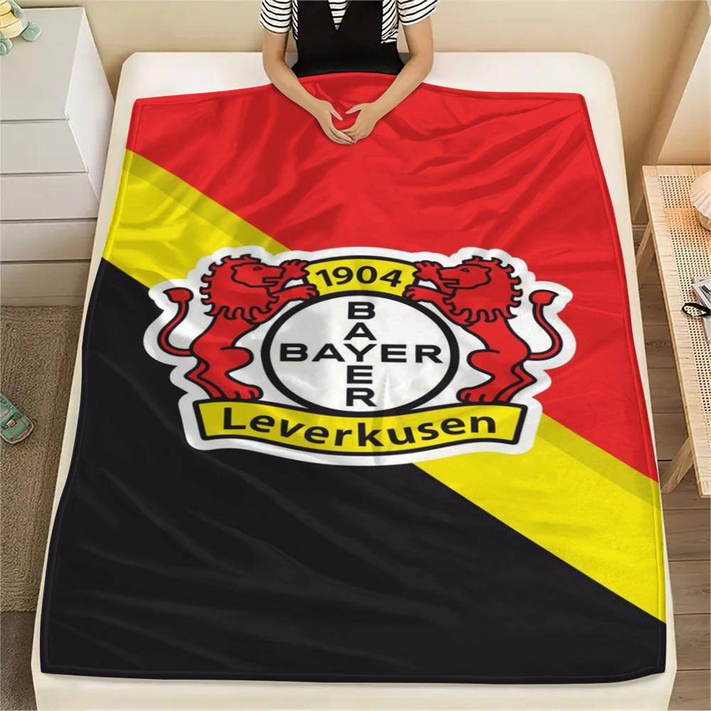 1Pc Bayer 04 Leverkusen Print Flannel Blanket High Quality Warm Comfortable Cover for All Seasons Perfect for Gifts Home Decor