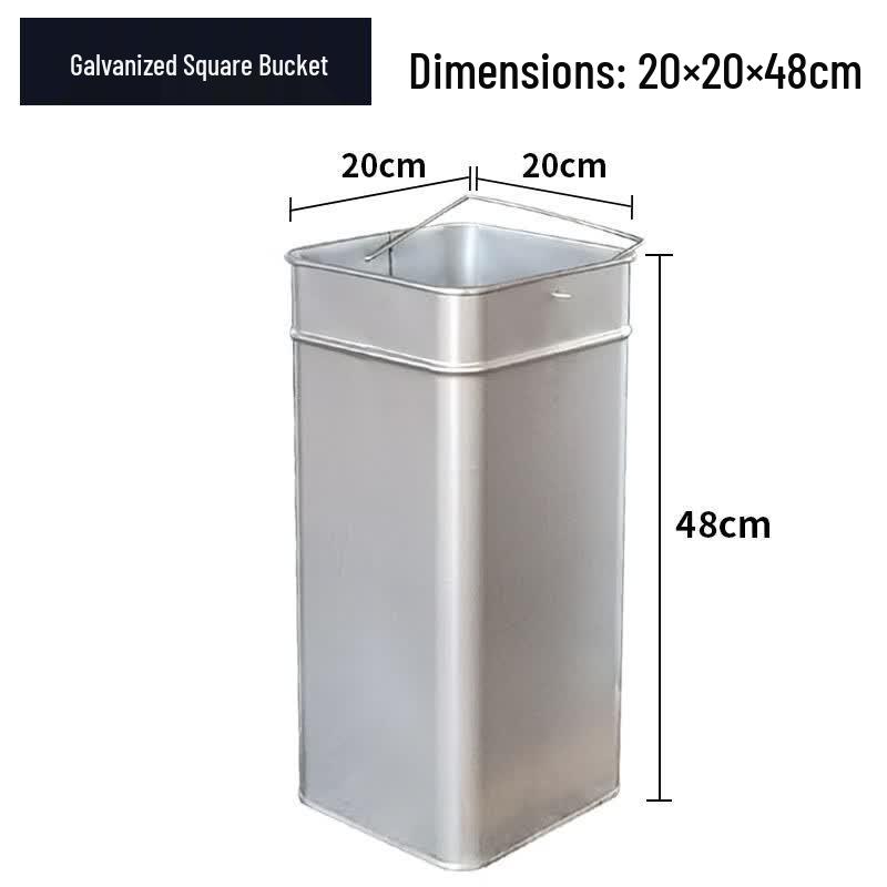 Outdoor Galvanized Steel Trash Bin Liner