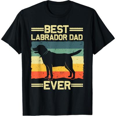 Labrador Pour Hommes Papa Labrador Noir Labrador Retriever Jaune T-Shirt(1)