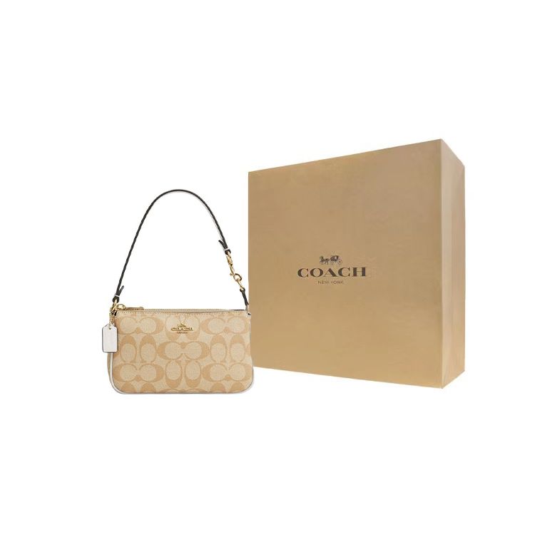 Coach Nolita 19 Vintage Classic Logo PVC Shoulder Bag Women Shoulder Bag Khaki CS442-IMDQC