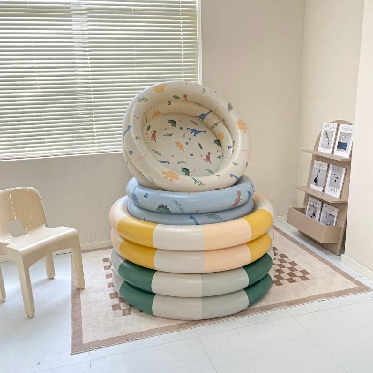 Stripe-Baby Pool Inflatable Swimming Pool Kids Water Toy for Lawn and Garden