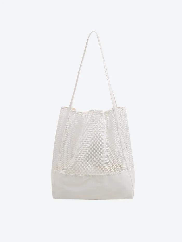 Mesh Canvas Shoulder Bag HPABCFS602