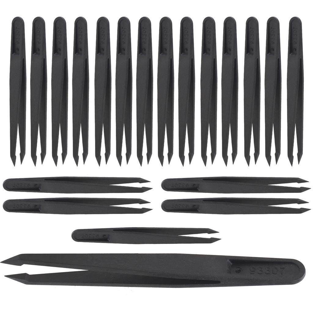 20Pcs Tweezers AntiStatic Carbon Fiber for Phone Watch Electronic Repairing Tools 93307