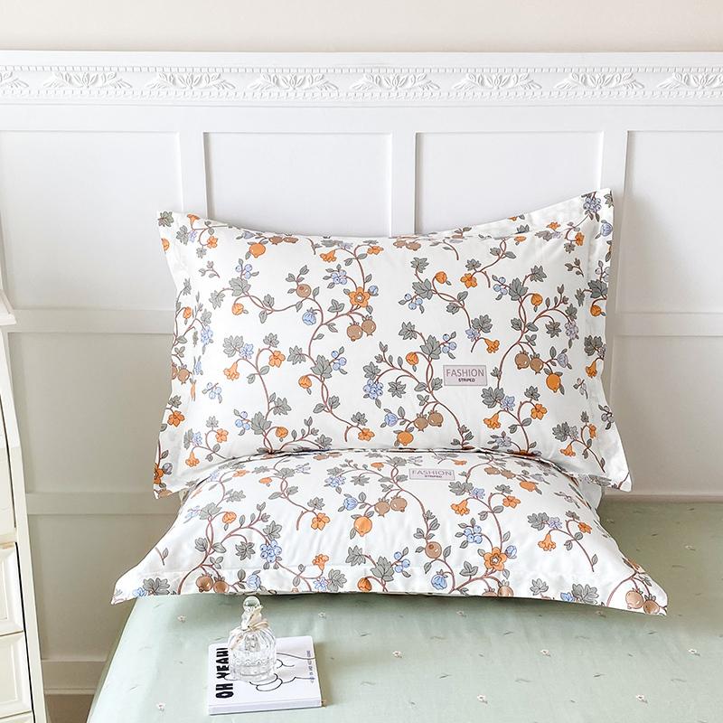 100% Cotton Pillowcase Customizable Flowers Cartoon Design Bedding Pillowcase Adult Bedroom Home Decor Custom Size Cushion Cover