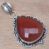 Necklace Red Onyx Cut Gemstone Handmade Antique Jewelry 2"