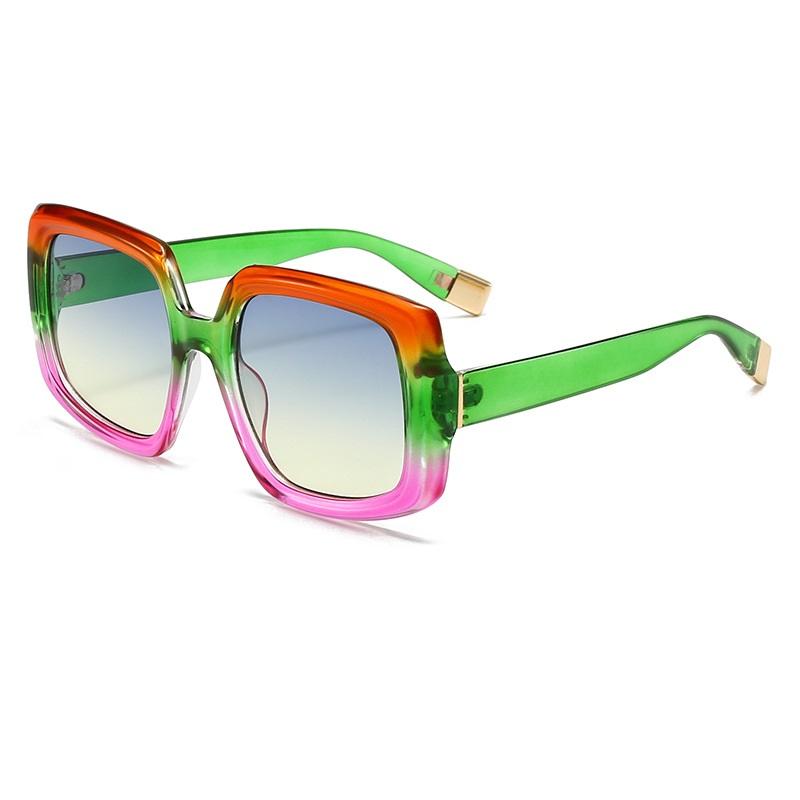 Myopia Sunglasses Men's Latest Colorful Square Sunglasses Fe Gradient Frame Travel Sun Eyewear Fe Uv Protection 400 Gafas Oculos Retro Designer Luxury Cm