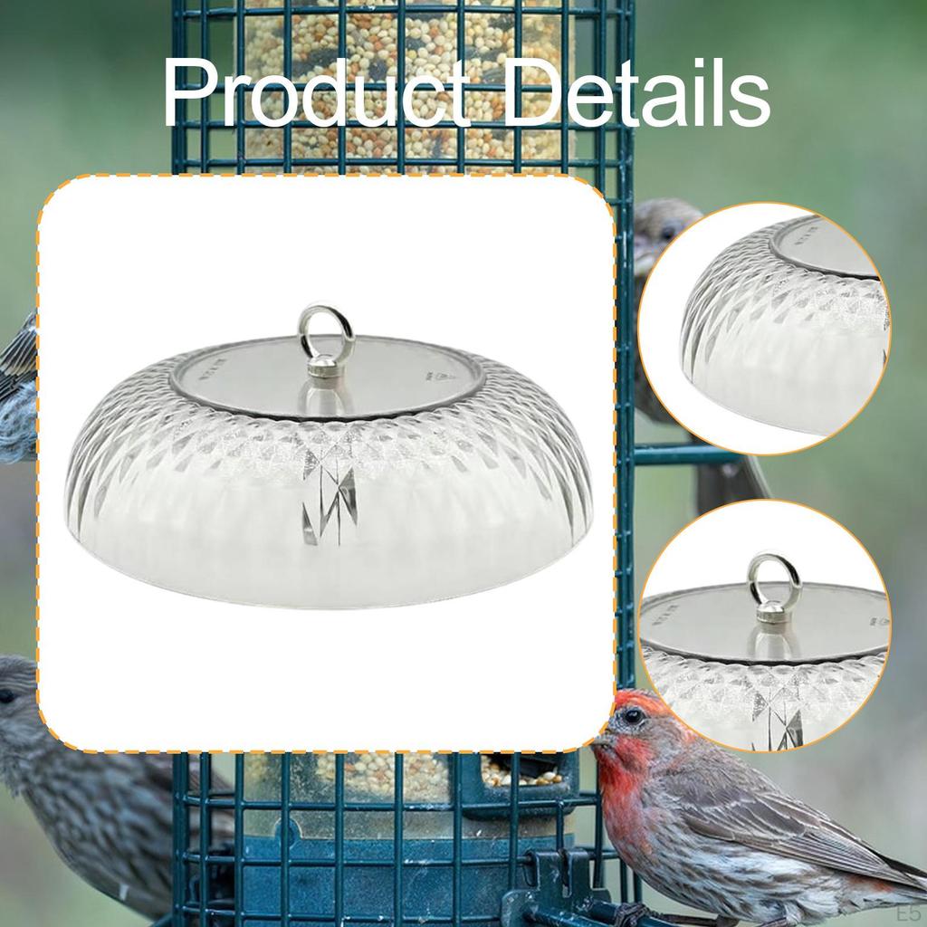 Baffle for Bird Feeders Cover Dome Weather Outdoor Porch Patio House