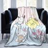 1pc, Sanrio Adorable Characters Home Decor Flannel Blanket, Perfect Gift for Bedroom, Living Room, Travel, Camping, Car, Beach, Office Nap. Ideal Sofa