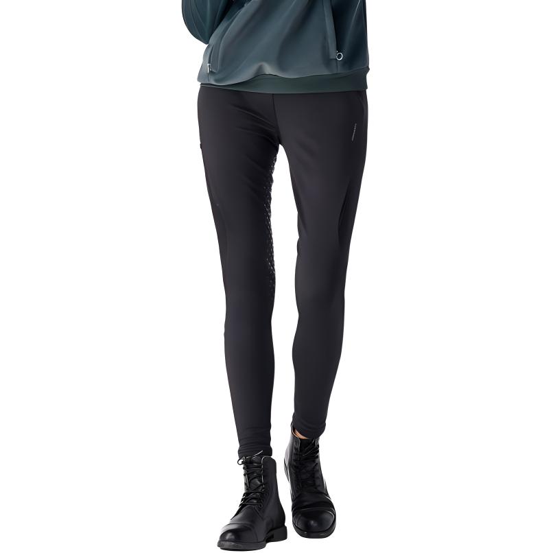 

DECATHLON Solid Colour Full Silicone Fleece Warm Knit Sweatpants Women s Quiet Black S