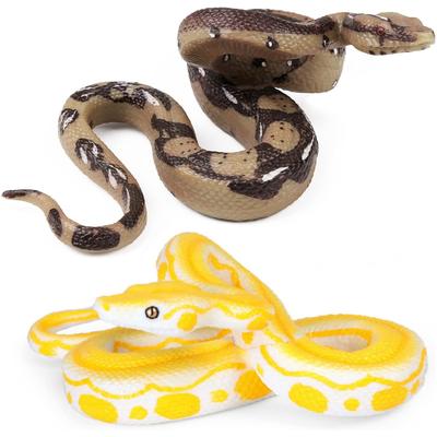 Realistic Fake Snake Toy Rubber Gag Toys Python Snake Action Figure for Halloween Prank Props High Simulation Snake Model