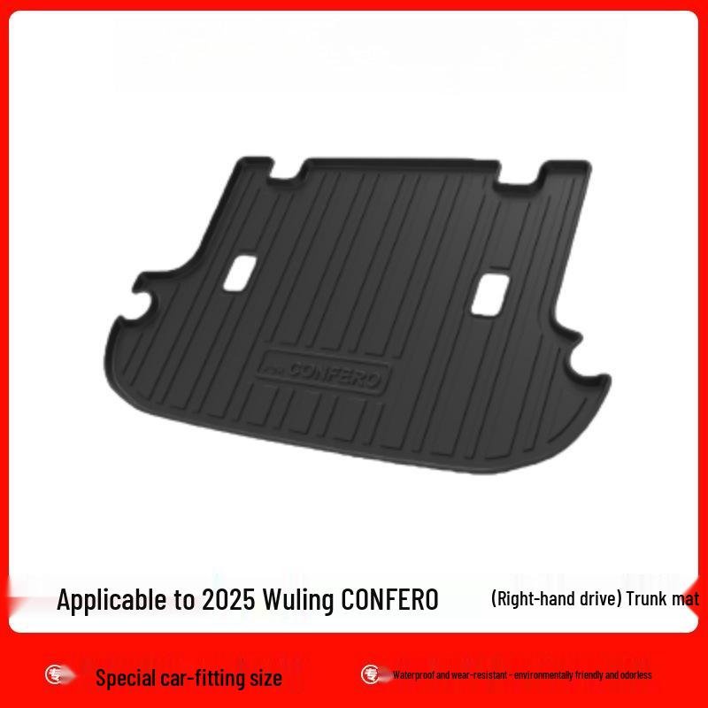 2025 Wuling CONFERO Водонепроницаемый и износостойкий коврик в багажник из TPE для зарубежных моделей 2025 Wuling CONFERO Right-Hand Drive Trunk Mat