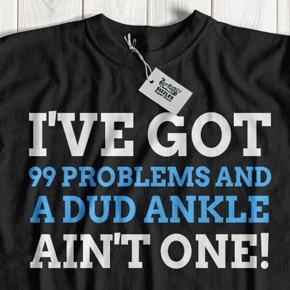 Unisex Funny Broken Ankle Surgery T-Shirt Runner Surgery Arthritis Tee Operation 2XL
