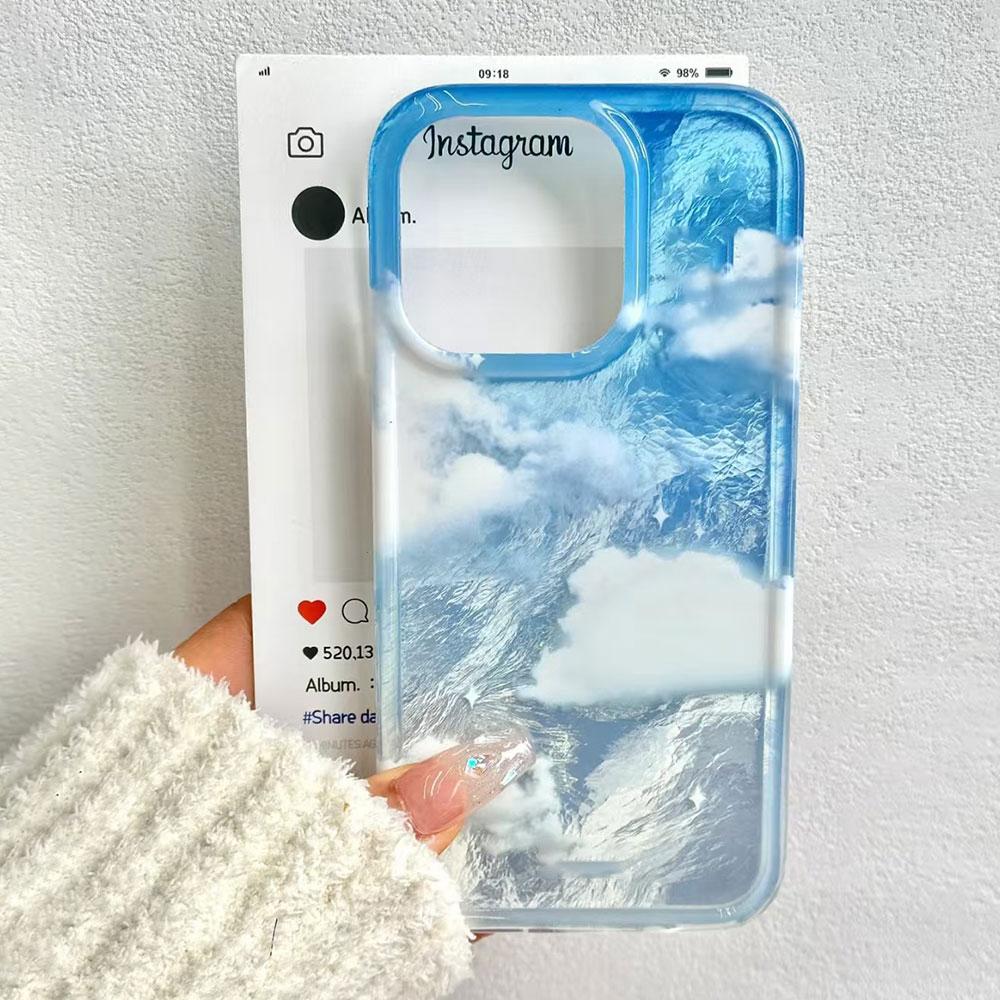 Blue White Clouds Phone Case for Samsung Galaxy A55 A07 A17 A56 A36 A26 A16 A53 A06 A14 A24 A34 A54 A15 A25 A35 A12 A13 Cover