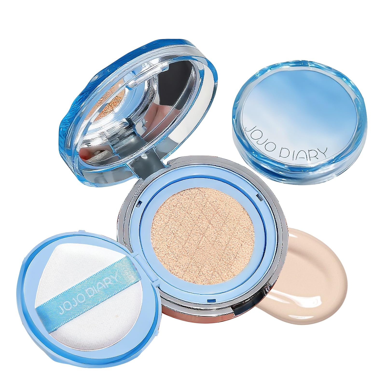 

BB Cream Cushion Foundation: Pore concealer effect, moisturizing, touch-up compatible, powder-free, lightweight, clear skin, long-wearing, ideal for