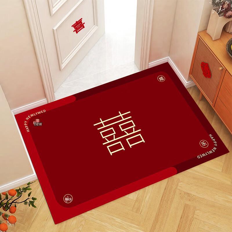 Festive Red Wedding Doormat Set
