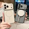 Suitable for Apple 17promax Thin Ring Magnetic Skin Suction Mobile Phone Case iPhone16 Contrasting Color 15 All-inclusive