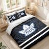 Pościel 1 poszewka na kołdrę 2 poszewki na poduszki Nadruk Toronto Maple Leafs Sypialnia Wystrój domu