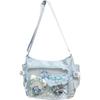 Academy Style, Versatile, Simple and Large-capacity Class, Book-loaded Mailman Bag, Female Transparent Bar, One-shoulder Messenger Baby Bag, Pain Bag.