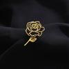 Broche de Aleación para Mujer Forma de Flor de Rosa Hueca Pin de Solapa Trajes Abrigos Bolsos Bufandas Insignia Accesorio Versátil